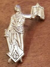 Vintage Masonic Blind Lady Justice & Scales Pin Robert L Dluge Jr 2000-2001 1" for sale  Shipping to South Africa