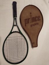 Raqueta de tenis Prince original grafito 110 verde de una franja 4 1/2 agarre y cubierta segunda mano  Embacar hacia Argentina