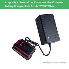 Usado, 20V/21V/24V adaptador carregador de bateria para 4 in/6 in Cordless Mini Chainsaw US Plug comprar usado  Enviando para Brazil