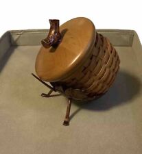 Longaberger 2008 Collectors Club Acorn Basket Set w/Oak Leaf Metal Stand-EUC for sale  Shipping to South Africa