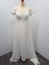 Mori Lee Wedding Dress Empire Line Lace Top Beads Tulle Skirt Overlay     #19 KT for sale  Shipping to South Africa