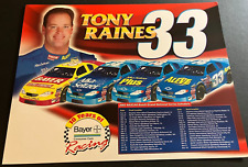 Usado, Tony Raines #33 2002 Bayer Aleve Alka-Sletzer Chevy - folleto de tarjetas de héroe de NASCAR segunda mano  Embacar hacia Argentina