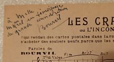 Autographe signé bourvil d'occasion  Lignan-sur-Orb