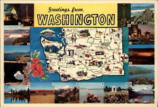 Greetings washington map for sale  Sandusky