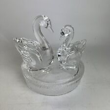 Glass swans ornament for sale  Shipping to Ireland