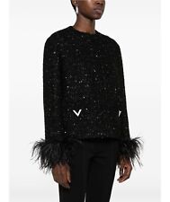 Valentino schwarze tweedjacke gebraucht kaufen  Bad Orb