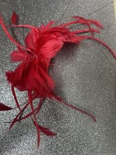 Womens red feather for sale  CHELMSFORD