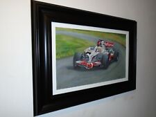 Original painting of Racing car (Vodaphone) fantastic art in lovely frame signed for sale  Shipping to South Africa