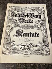 Vintaged Sheet Music Book~German~Joh Seb Bach Werke Kantate~BWV142~German, used for sale  Shipping to South Africa