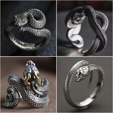 Anel de prata 925 da moda joias cobra presentes feminino masculino anel de festa tamanho ajustável, usado comprar usado  Enviando para Brazil