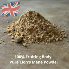 Pure Lion's Mane Mushroom Powder, Memory & Brain, 100% Fruiting Body. Premium for sale  Shipping to South Africa