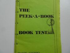 PEEK-A-BOOK MAGIC Truque Mentalismo Teletato com Instruções + livro comprar usado  Enviando para Brazil