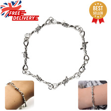 Barbed Wire Punk Gothic Bracelet Chain Thorns  Mens Womens Choker Barb UK Seller for sale  Shipping to South Africa