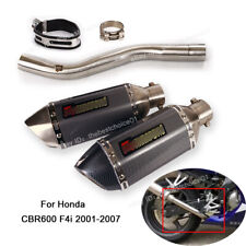Tubo de enlace medio silenciador sistema de escape puntas traseras silenciador para Honda CBR600 F4i 2001-2007 segunda mano  Embacar hacia Mexico