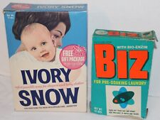 Lot of 2~VINTAGE~Ivory Snow 13 oz~BIZ Pre-Soaking Laundry 12 Oz~DETERGENT~Open for sale  Shipping to South Africa