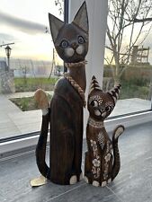 Katze deko holzfiguren gebraucht kaufen  Berlin