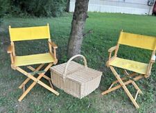 Honey Oak Frame/Gold Canvas 18" Classic Height Directors-Chairs for sale  Shipping to South Africa