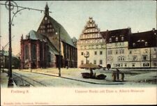 Ak Freiberg w Saksonii, Dolny Rynek z katedrą i muzeum Alberta - 3610531, używany na sprzedaż  Wysyłka do Poland