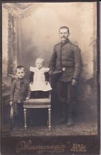 Vereshchagin Fotografia gabinetowa z 1915 roku Polska Łódź żołnierz, dzieci, używany na sprzedaż  PL