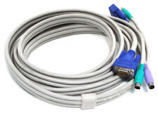 Cable conmutador KVM cable de consola 2x VGA HD15 D-Sub 4x PS/2 Mini DIN 6 pines segunda mano  Embacar hacia Argentina