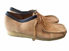 New Clarks Originals Mens Wallabee Moccasin Brown Leather Casual  Shoes 12 Tan for sale  Shipping to South Africa