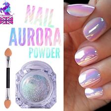 AURORA NAIL POWDER efeito espelho cromado nail art sereia arco-íris AB (Opal6) Reino Unido comprar usado  Enviando para Brazil