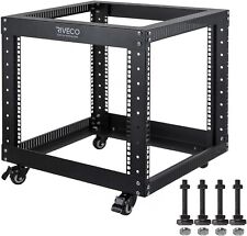 Rack para servidor RIVECO 9U quadro aberto com rodízios - resistente 4 postes montagem rápida... comprar usado  Enviando para Brazil