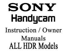 Manual de instrucciones de usuario Sony Handycam HDR (SERIE HDR) grupo 1 segunda mano  Embacar hacia Argentina