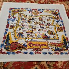 Oregon State Souvenir Hand/Dish Towel/Table Cover Scenic & Historic Places READ for sale  Shipping to South Africa