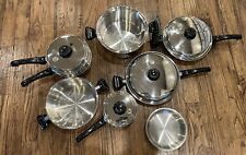 Vtg SALADMASTER COOKWARE Pots Pans Lid Lot 12 STAINLESS STEEL Great Condition for sale  Shipping to Canada