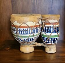 Percussão vintage pintada à mão bateria dupla cerâmica vitrificada da Europa Oriental  comprar usado  Enviando para Brazil
