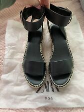 Ladies Black Leather ZARA sandals Size 7 for sale  Shipping to South Africa