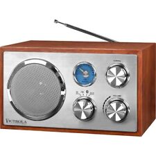 Usado, Radio FM de escritorio retro de madera Victrola Houston con Bluetooth (gris) segunda mano  Embacar hacia Argentina