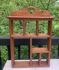 Vtg Wood Farmhouse Heart Cutout Wall Hanging  Stand Alone Display Shelf 25.75”T, used for sale  Shipping to South Africa