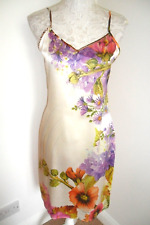 BEAUTIFUL DESIGNER ROBERTO CAVALLI PURE SILK SLIP DRESS COST 695.00 SIZE 10, used for sale  Shipping to South Africa