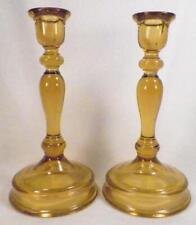 Glass candlesticks amber for sale  Boyertown