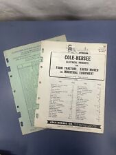 Vintage Cole-Hersee Produtos Elétricos Catálogo de Tratores Agrícolas / Lista de Preços 1956, usado comprar usado  Enviando para Brazil
