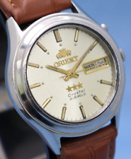 movimento automático vintage Orient Day Date nº. Relógio masculino 46941 recondicionado, usado comprar usado  Enviando para Brazil