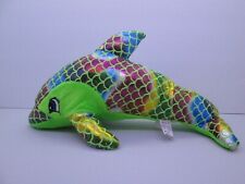 2018 Kellytoy 15" arco-íris golfinho brinquedo de pelúcia material animal design folha comprar usado  Enviando para Brazil