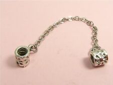 European SAFETY Stopper CHAIN Charm BEADS for Snake Chain Threaded / Smooth Hole, used for sale  Shipping to Canada