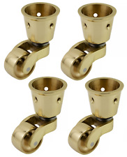 Solid brass castors for sale  Shipping to Ireland