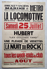 affiche ancienne - La locomotive Moulin rouge La nuit du rock Les couches tards, używany na sprzedaż  Wysyłka do Poland