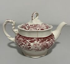 Vtg La Cartuja De Sevilla Pickman S A Transferware Red TEAPOT 24, used for sale  Shipping to South Africa