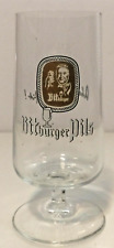 German Beer Glass 1970s Vintage Bitburger Pils .2L Short Stemmed Drinking Glass for sale  Shipping to South Africa