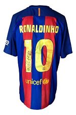 Camiseta de futebol Ronaldinho assinada FC Barcelona Nike R10 inscrita BAS ITP comprar usado  Enviando para Brazil