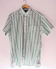 Camisa manga curta Tommy Hilfiger grande, listra azul verde comprar usado  Enviando para Brazil