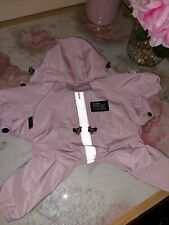 Dog Raincoat Waterproof with Harness Hole and Legs ideal for puppy pink, used for sale  WALLASEY