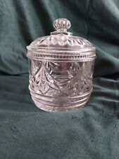 Beautiful Vintage Clear Glass Jar With Lid, ideal for sweets or bath salts/soap, used for sale  Shipping to South Africa