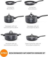 10 Piece Cookware Pots and Pans Set Induction Nonstick Kitchen Set BEZIA , used for sale  Shipping to South Africa