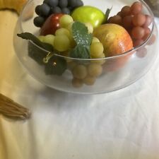 Glass Bowl Plastic Fruit Display Vintage for sale  Shipping to South Africa